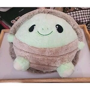 Fiesta Toy Green &  Brown Plush Stuffed Gumballs Round Smiling 11" Turtle Tate